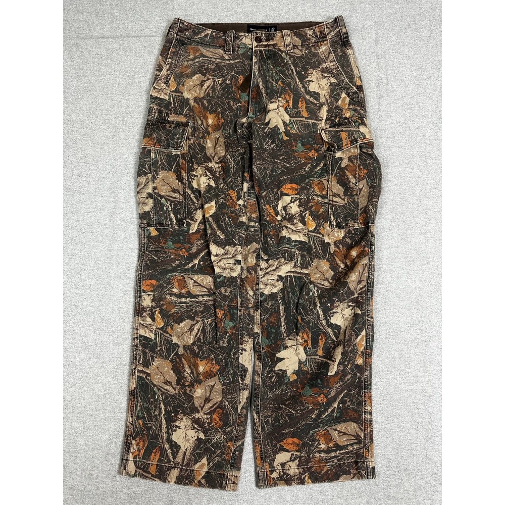 Abercrombie & Fitch Baggy Camo Cargo Pants Mens 30x32 Brown Real Tree